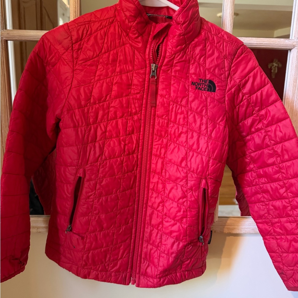 The North Face Kids Red Quilted Puffer Jacket